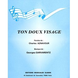 Partition TON DOUX VISAGE Charles AZNAVOUR