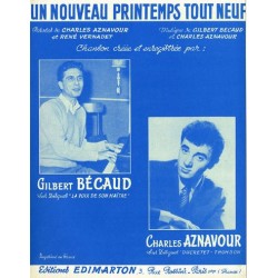 Partition UN NOUVEAU PRINTEMPS TOUT NEUF Charles AZNAVOUR