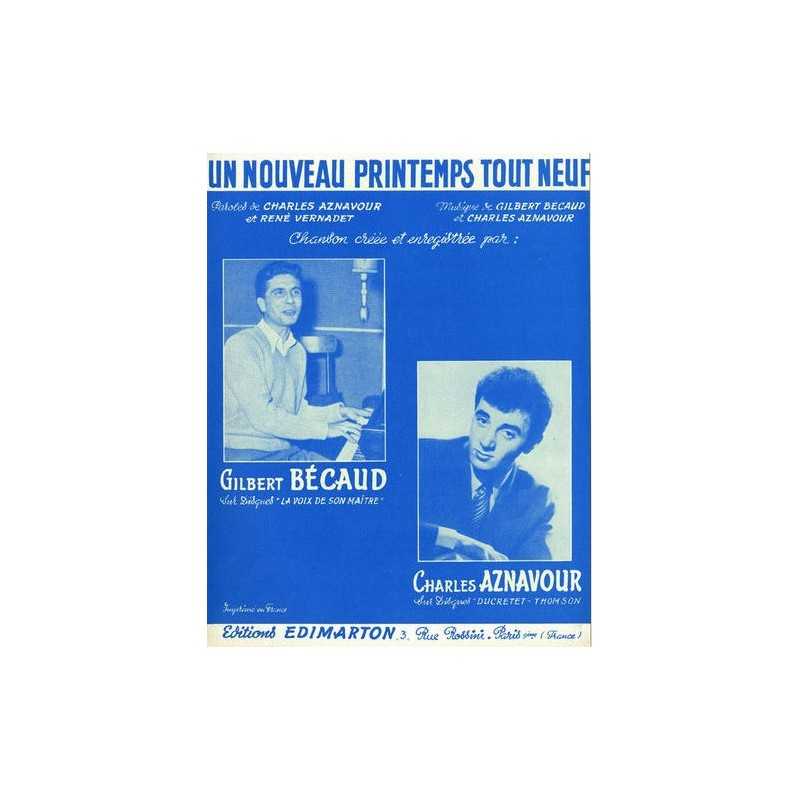 Partition UN NOUVEAU PRINTEMPS TOUT NEUF Charles AZNAVOUR