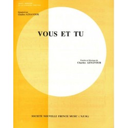 Partition VOUS ET TU Charles AZNAVOUR