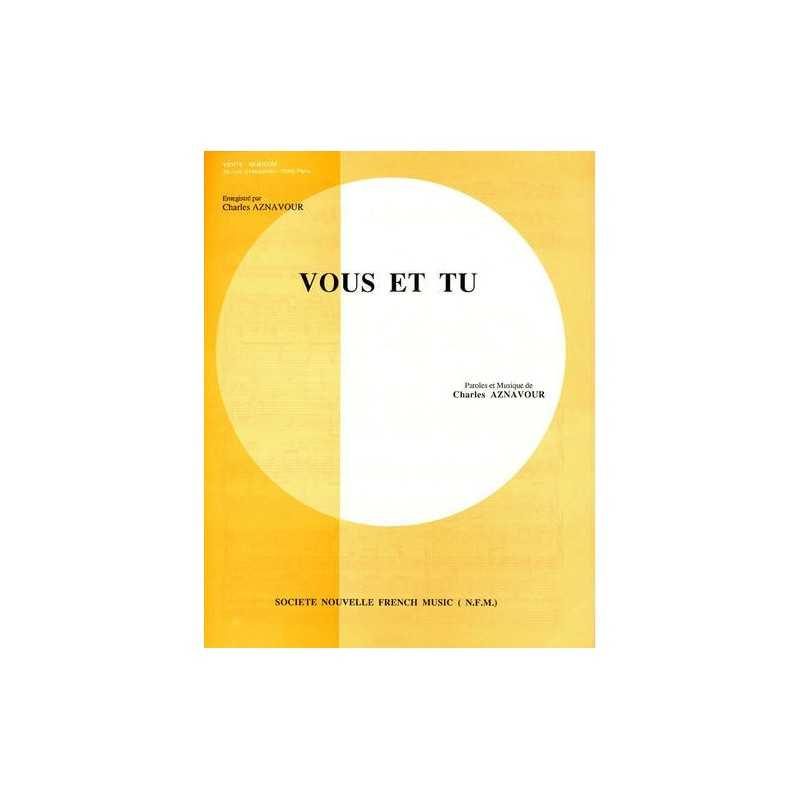 Partition VOUS ET TU Charles AZNAVOUR
