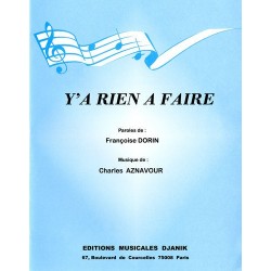 Partition Y'A RIEN À FAIRE Charles AZNAVOUR