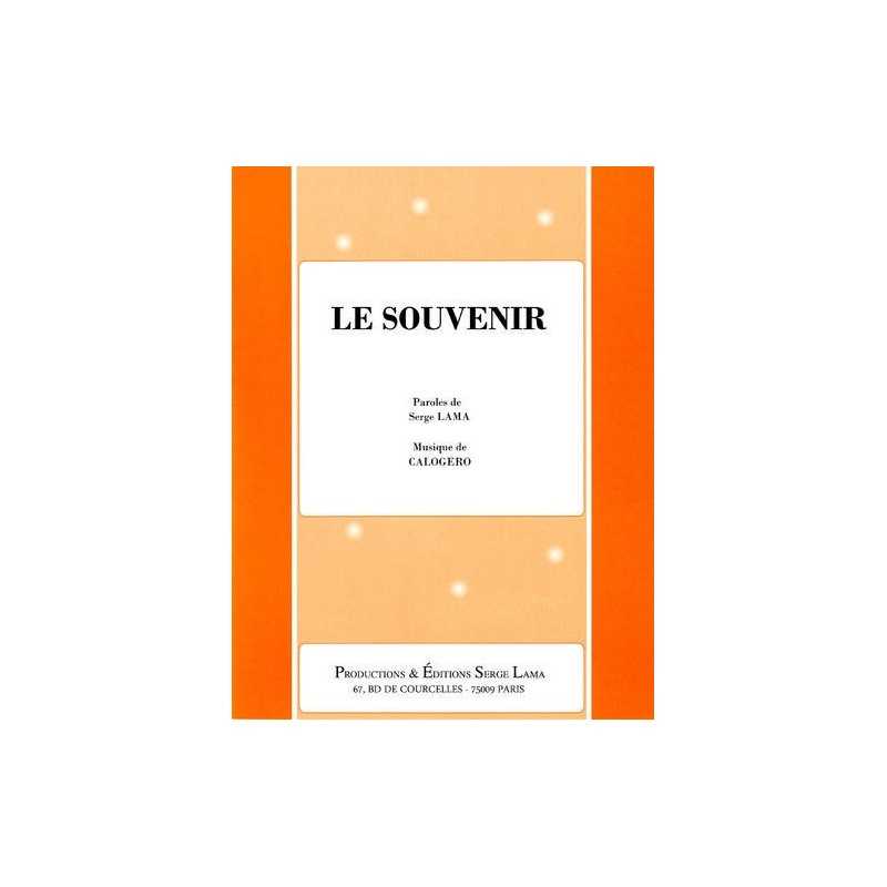 Sheet music LE SOUVENIR Serge LAMA