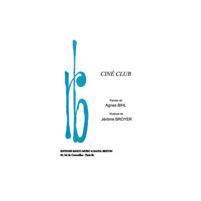 Partition CINÉ CLUB Agnès BIHL