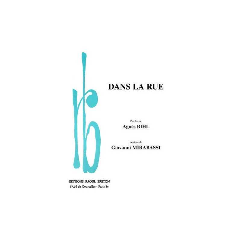 Partition DANS LA RUE Agnès BIHL