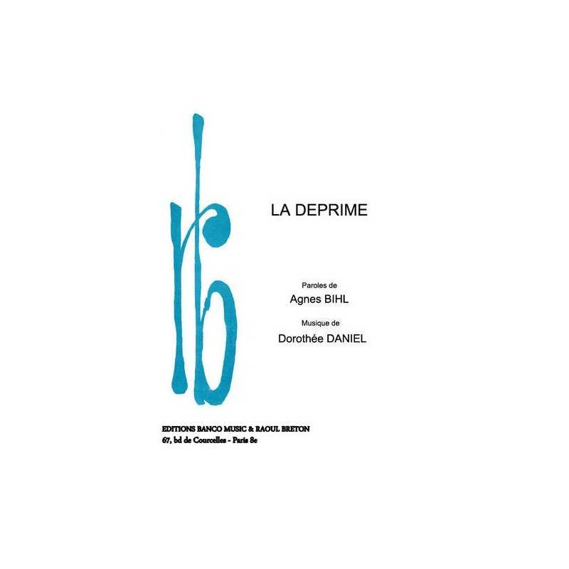 Partition LA DÉPRIME Agnès BIHL
