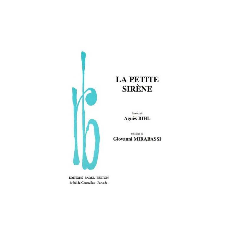 Partition LA PETITE SIRÈNE Agnès BIHL