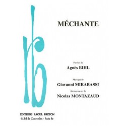 Partition MÉCHANTE Agnès BIHL