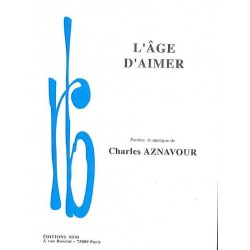 Partition L'ÂGE D'AIMER Charles Aznavour PDF