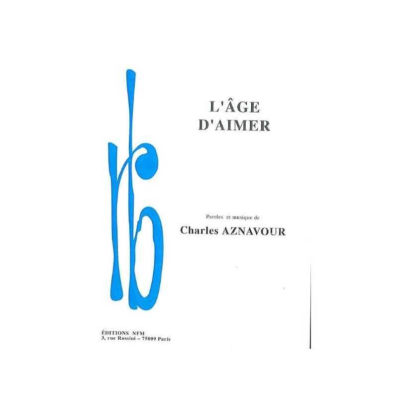 Partition L'ÂGE D'AIMER Charles Aznavour PDF