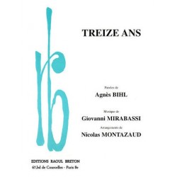 Partition TREIZE ANS Agnès BIHL