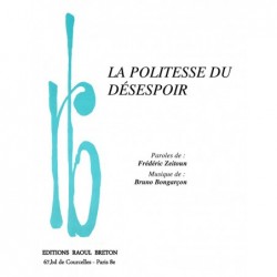 Partition LA POLITESSE DU DESESPOIR Frédéric ZEITOUN