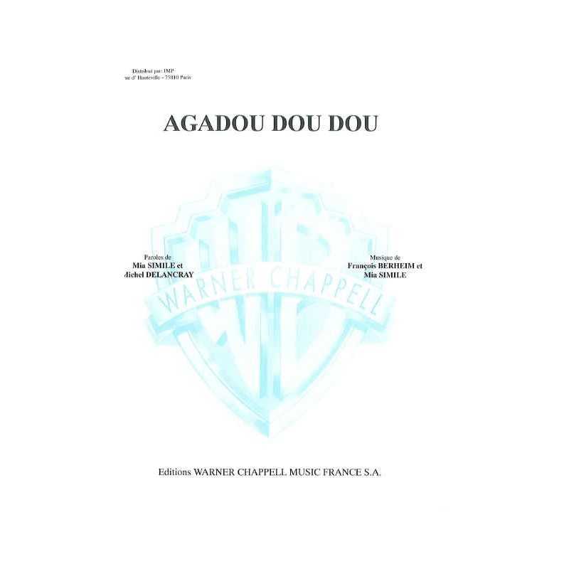 Partition AGADOU DOU DOU Patrick ZABÉ