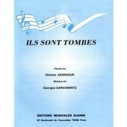 Partition ILS SONT TOMBÉS Charles AZNAVOUR PDF