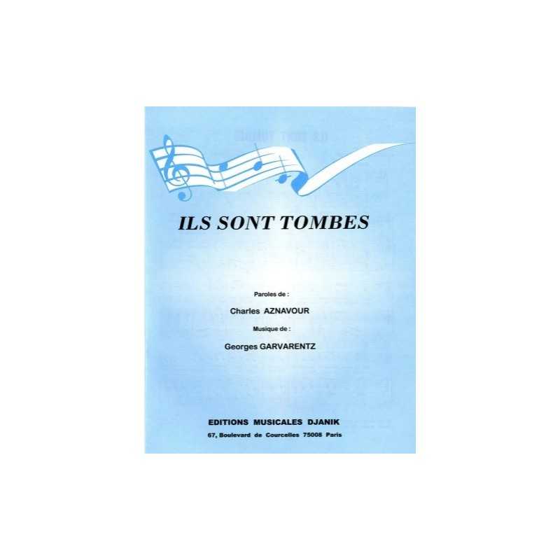 Sheet music ILS SONT TOMBÉS Charles AZNAVOUR PDF