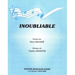 Partition INOUBLIABLE Charles AZNAVOUR