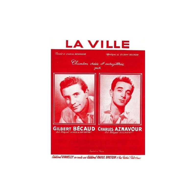 Sheet music LA VILLE Charles AZNAVOUR