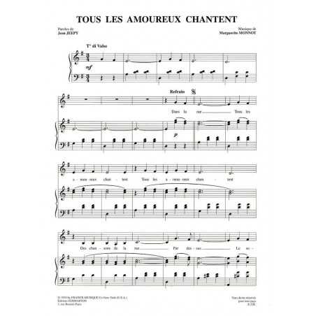 TOUS LES AMOUREUX CHANTENT