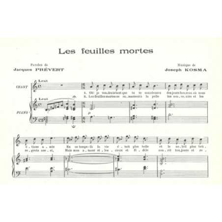 LES FEUILLES MORTES (VERSION ORIGINALE EN LA MINEUR)