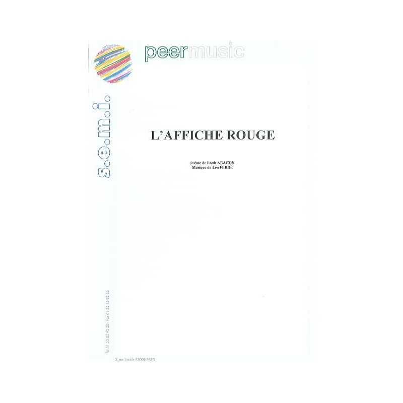Partition L'AFFICHE ROUGE Léo Ferré