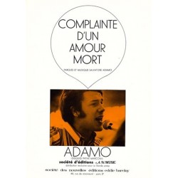 Partition COMPLAINTE D'UN AMOUR MORT Salvatore ADAMO