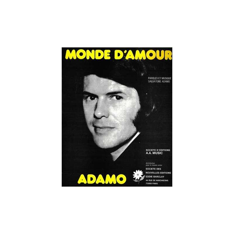 Partition MONDE D'AMOUR Salvatore ADAMO