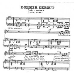 Partition DORMIR DEBOUT Francis CABREL