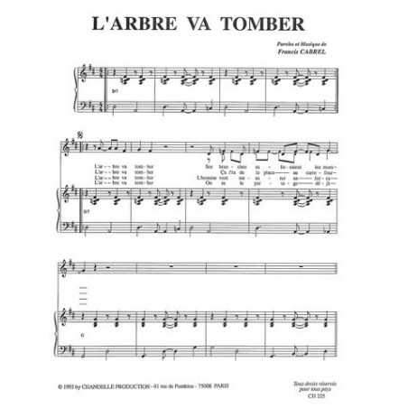 L'ARBRE VA TOMBER