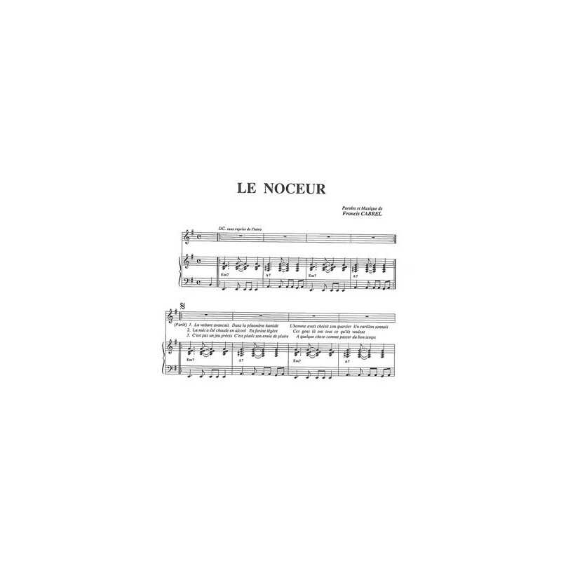Partition LE NOCEUR Francis CABREL
