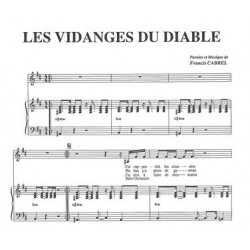 sheet music LES VIDANGES DU DIABLE Francis CABREL