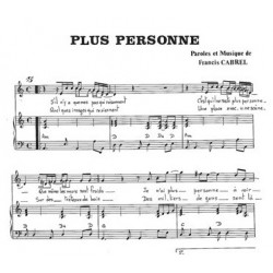 Partition PLUS PERSONNE Francis CABREL