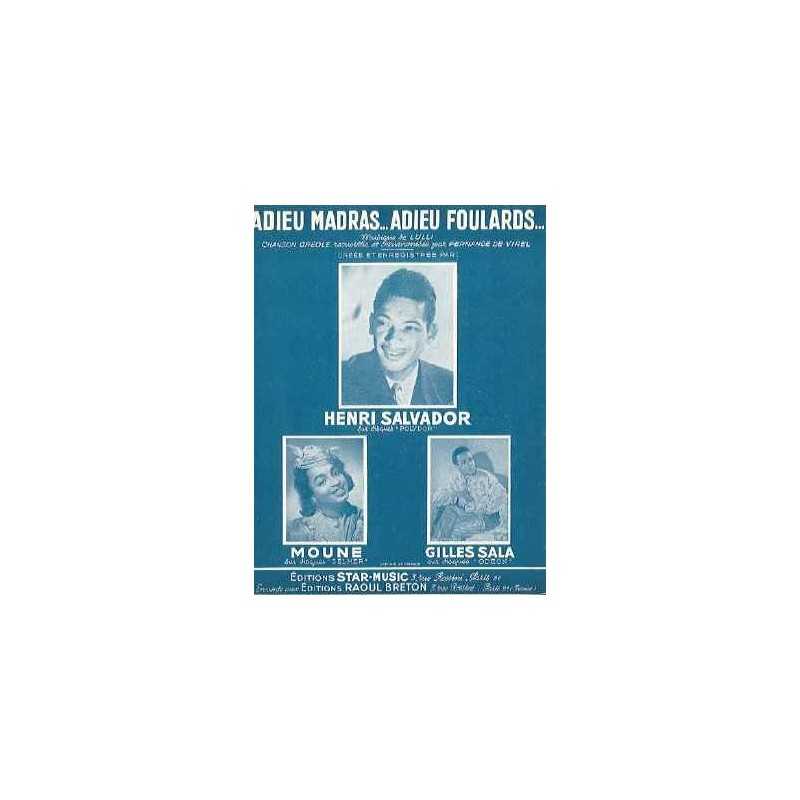 Partition ADIEU MADRAS ADIEU FOULARDS Henri Salvador