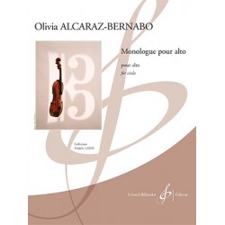 Partition MONOLOGUE POUR ALTO Olivia ALCARAZ-BERNABO