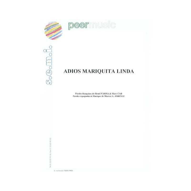 Partition ADIOS MARIQUITA LINDA Tino Rossi