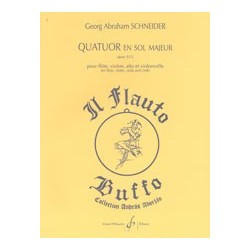 Partition QUATUOR EN SOL MAJEUR OPUS 52/3 Georg Abraham SChNEIDER