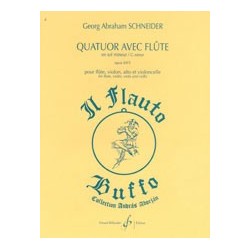 Partition QUATUOR AVEC FLUTE EN SOL MINEUR OPUS 69/3 Georg Abraham SCHNEIDER