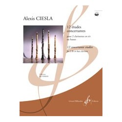 Partitions 12 ÉTUDES CONCERTANTES (+CD) Alexis CIESLA
