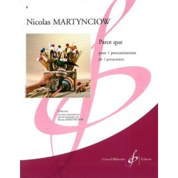 Partition PARCE QUE Nicolas MARTYNCIOW