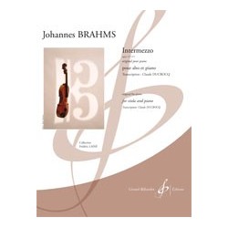 Partition INTERMEZZO OPUS 117 N° 1 Johannes BRAHMS