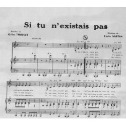 Partition SI TU N'EXISTAIS PAS Sylvie VARTAN