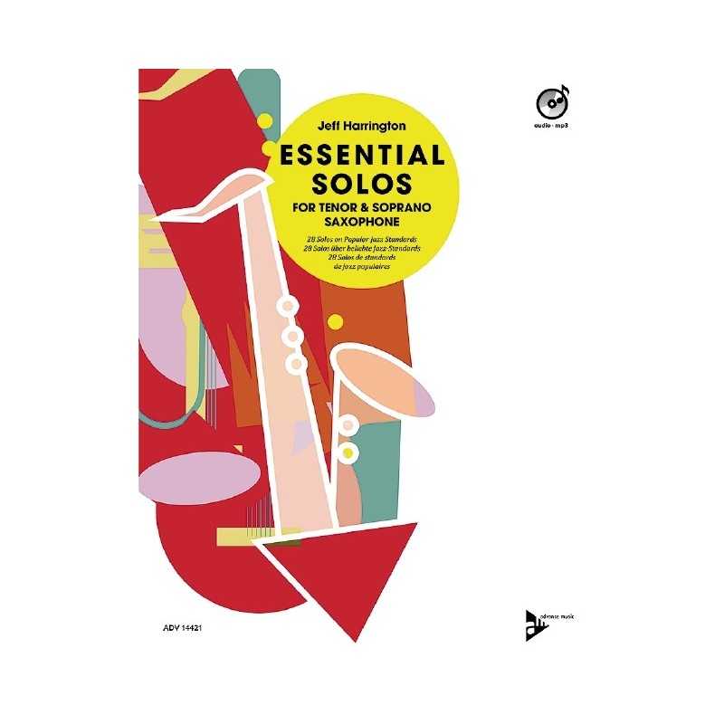 Methode ESSENTIAL SOLOS FOR TENOR  & SOPRANO SAXOPHONE Jeff HARRINGTON