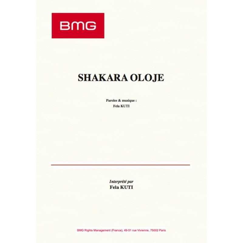 Partition SHAKARA OLOJE Fela Kuti