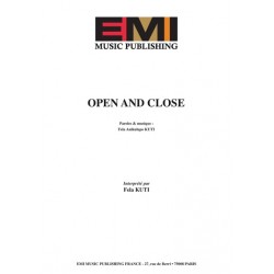 Sheet music OPEN AND CLOSE Fela Kuti
