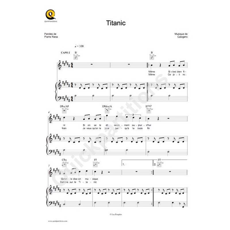 Partition TITANIC Calogero