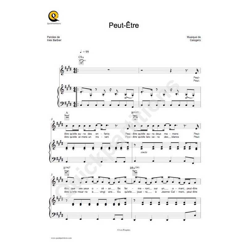 Partition PEUT-ÊTRE Calogero