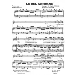 Sheet music LE BEL AUTOMNE Herbert PAGANI PDF