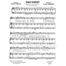 Sheet music PAS VOUS Herbert PAGANI pdf