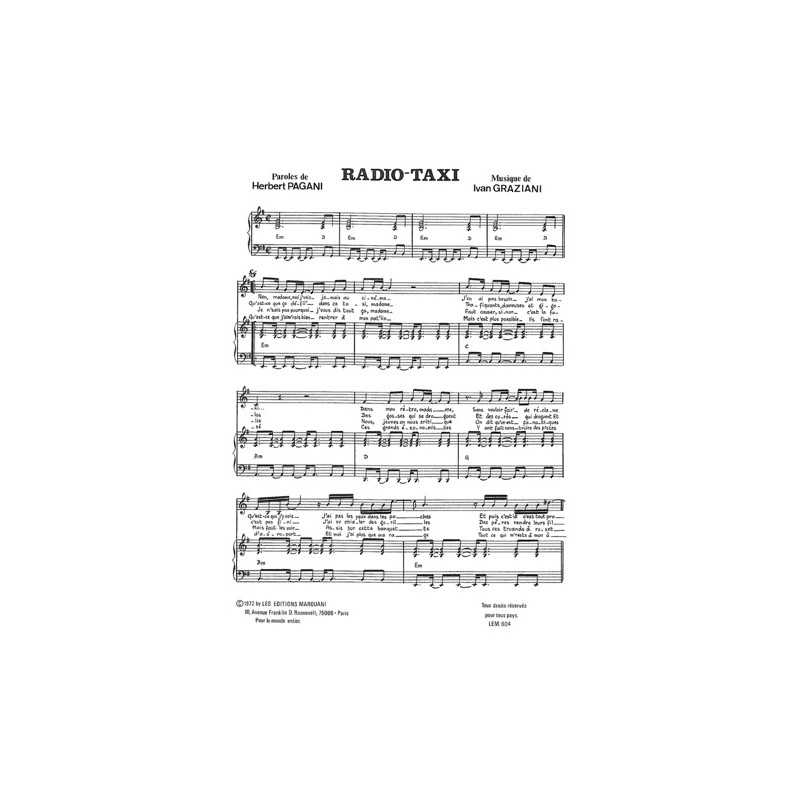 Partition RADIO-TAXI Herbert PAGANI pdf