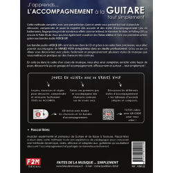 Méthode J'APPRENDS L'ACCOMPAGNEMENT À LA GUITARE TOUT SIMPLEMENT Pascal Briez