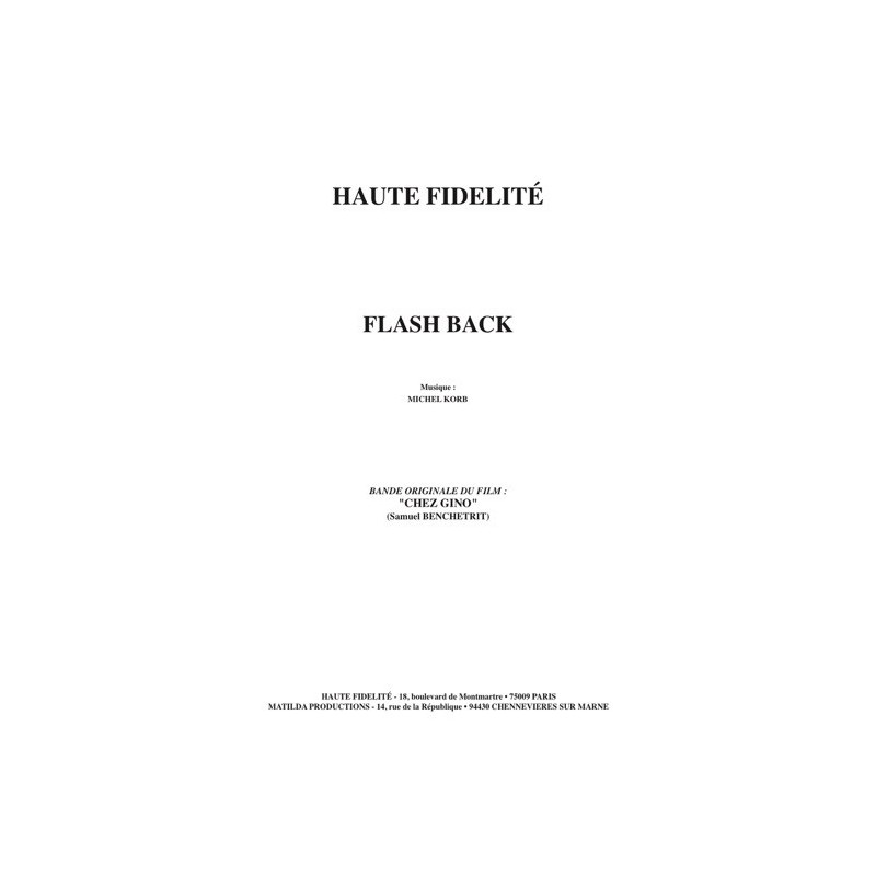 Partition FLASH BACK Michel KORB